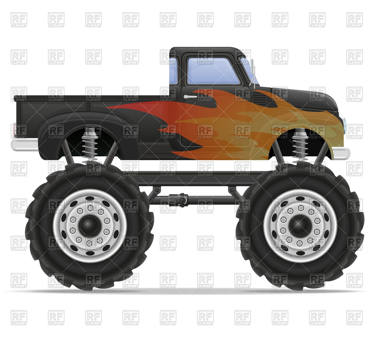 1200x1086 Monster Truck Car Pickup Vector Image Of Transportation