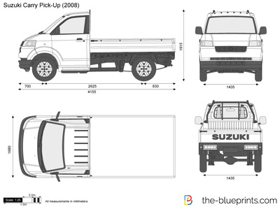 400x296 Suzuki Carry Pick Up Vector Drawing
