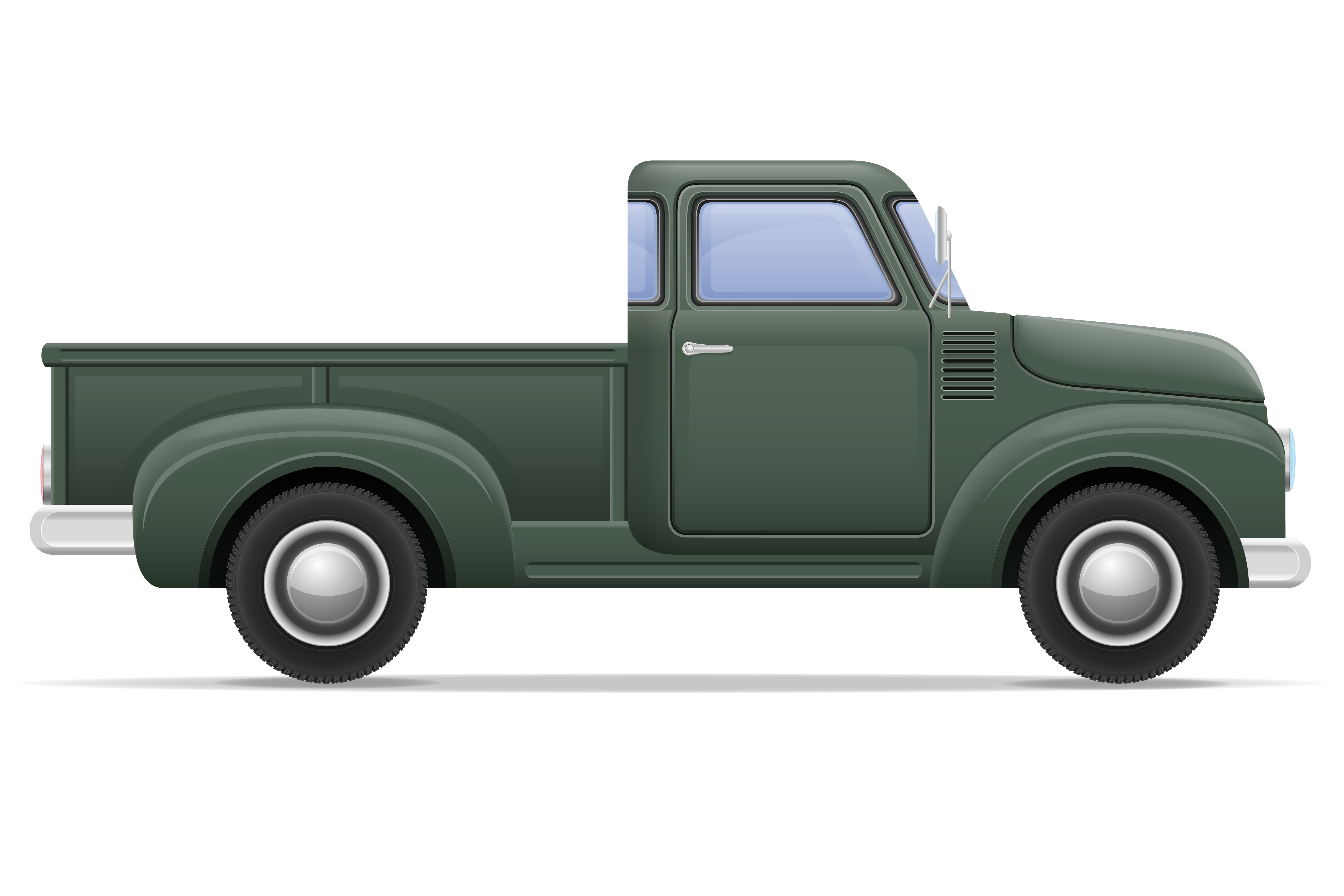 5669x3780 Old Retro Car Pickup Vector Illustration