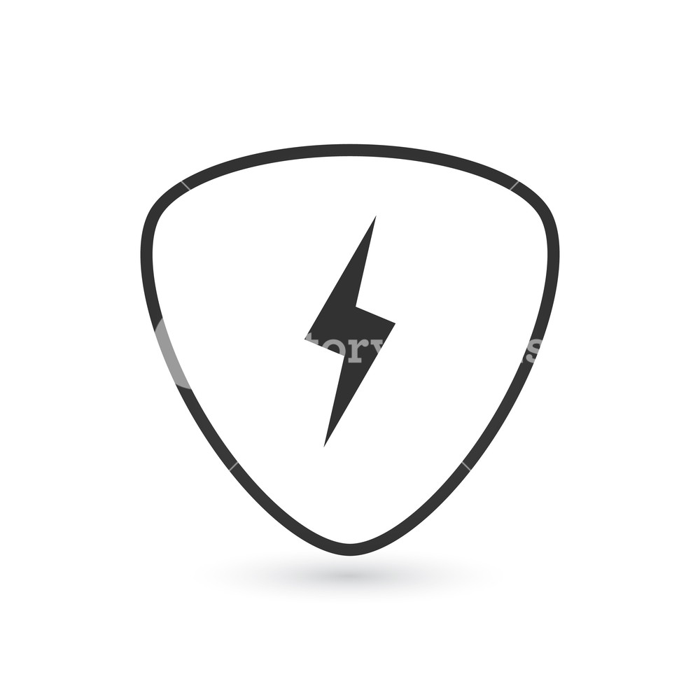 Guitar Pick And Lightning Icon Vector Illustration Isolated 1000x1000 Guitar Pick And Lightning Icon Vector Illustration Isolated