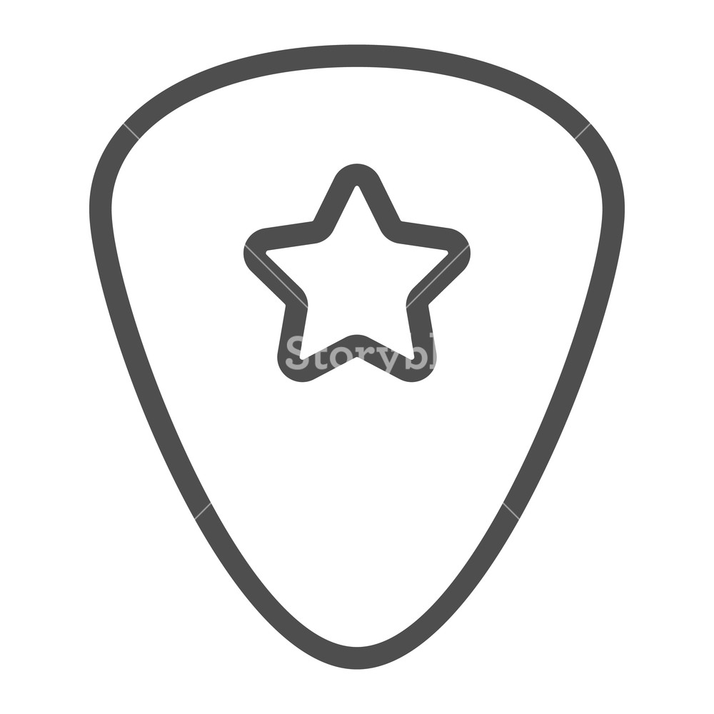 Guitar Pick Line Icon, Musical And Plectrum, Mediator Sign, Vector 1000x1000 Guitar Pick Line Icon, Musical And Plectrum, Mediator Sign, Vector