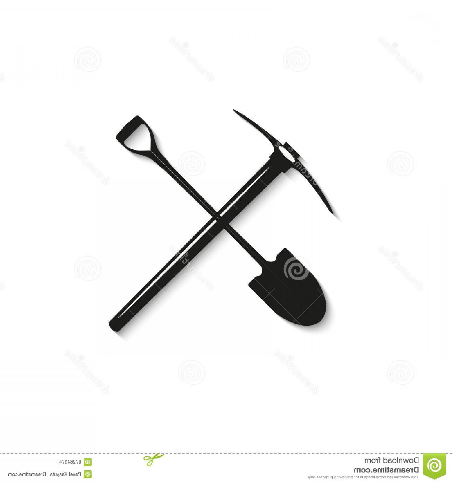 Stock Illustration Symbol Picks Shovels Vector Icon Black White 1560x1668 Stock Illustration Symbol Picks Shovels Vector Icon Black White