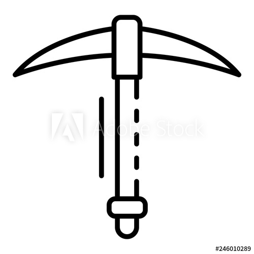 Pickaxe Icon Outline Pickaxe Vector Icon For Web Design Isolated 500x500 Pickaxe Icon Outline Pickaxe Vector Icon For Web Design Isolated
