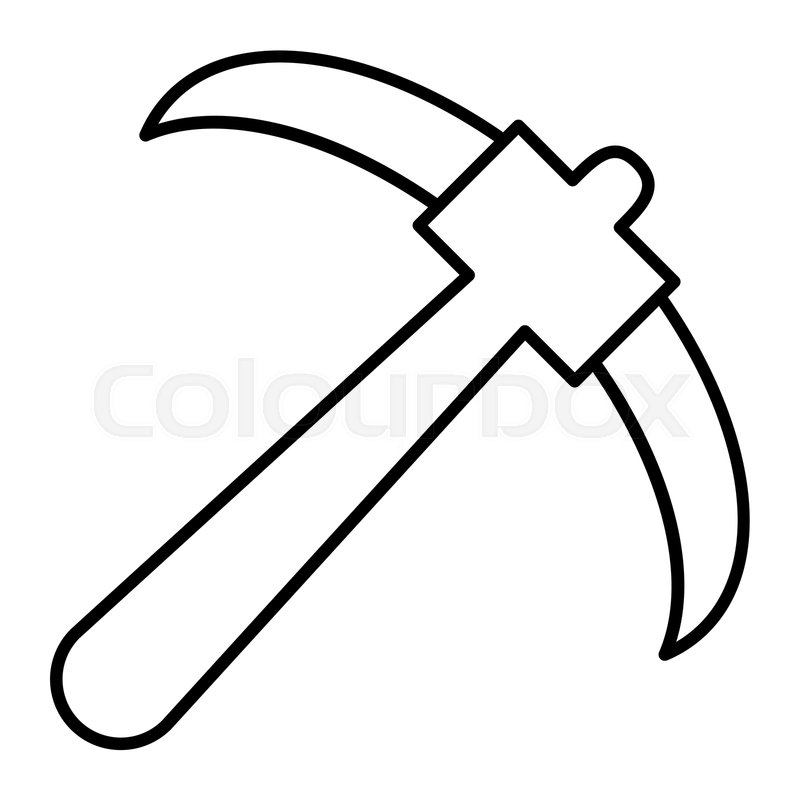 Pickaxe Thin Line Icon Kirk Vector Stock Vector Colourbox 800x800 Pickaxe Thin Line Icon Kirk Vector Stock Vector Colourbox
