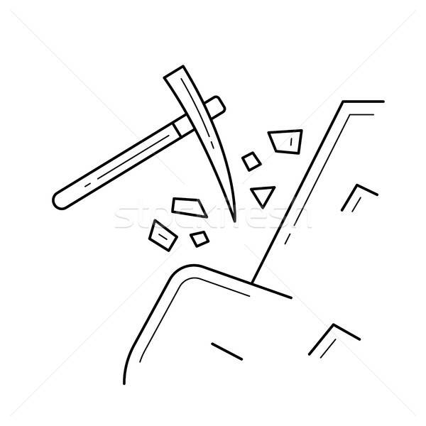 Pickaxe Vector Line Icon Vector Illustration Andrei Krauchuk 600x600 Pickaxe Vector Line Icon Vector Illustration Andrei Krauchuk