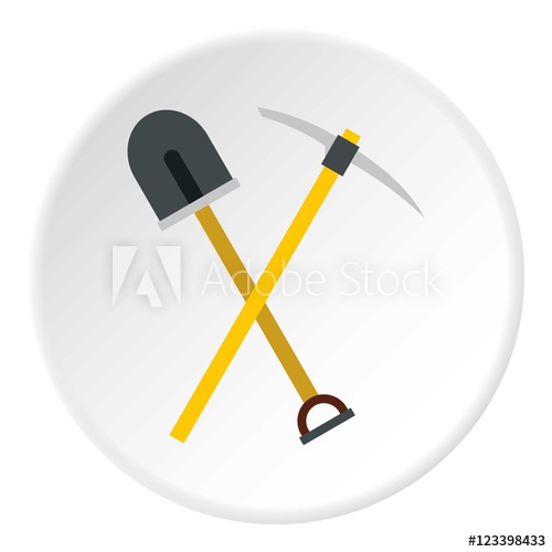 Shovel And Pickaxe Icon Flat Illustration Of Shovel And Pickaxe 500x500 Shovel And Pickaxe Icon Flat Illustration Of Shovel And Pickaxe