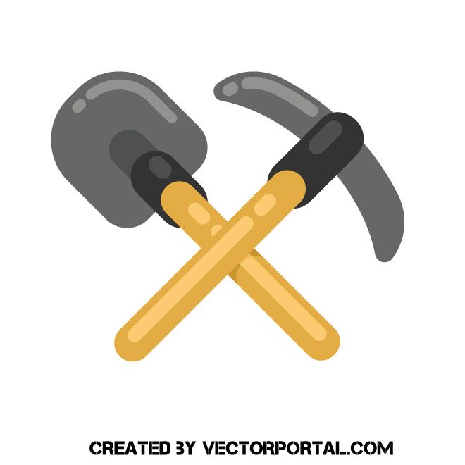 Shovel And Pickaxe Vector Clip Art Various Vectors 660x660 Shovel And Pickaxe Vector Clip Art Various Vectors