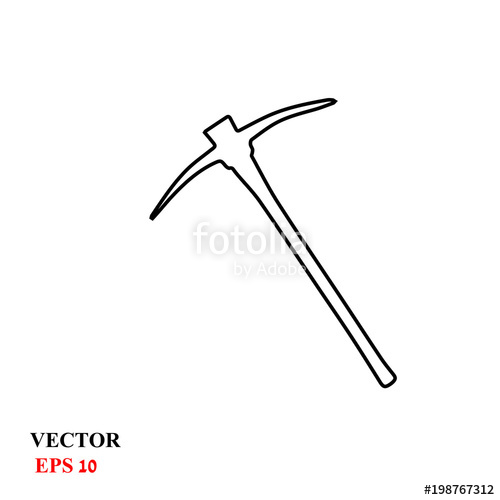 The Pickaxe Icon Vector Illustration Stock Image And Royalty 500x500 The Pickaxe Icon Vector Illustration Stock Image And Royalty