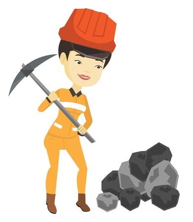 Miner Working With Pickaxe Vector Illustration Royalty Free 391x450 Miner Working With Pickaxe Vector Illustration Royalty Free