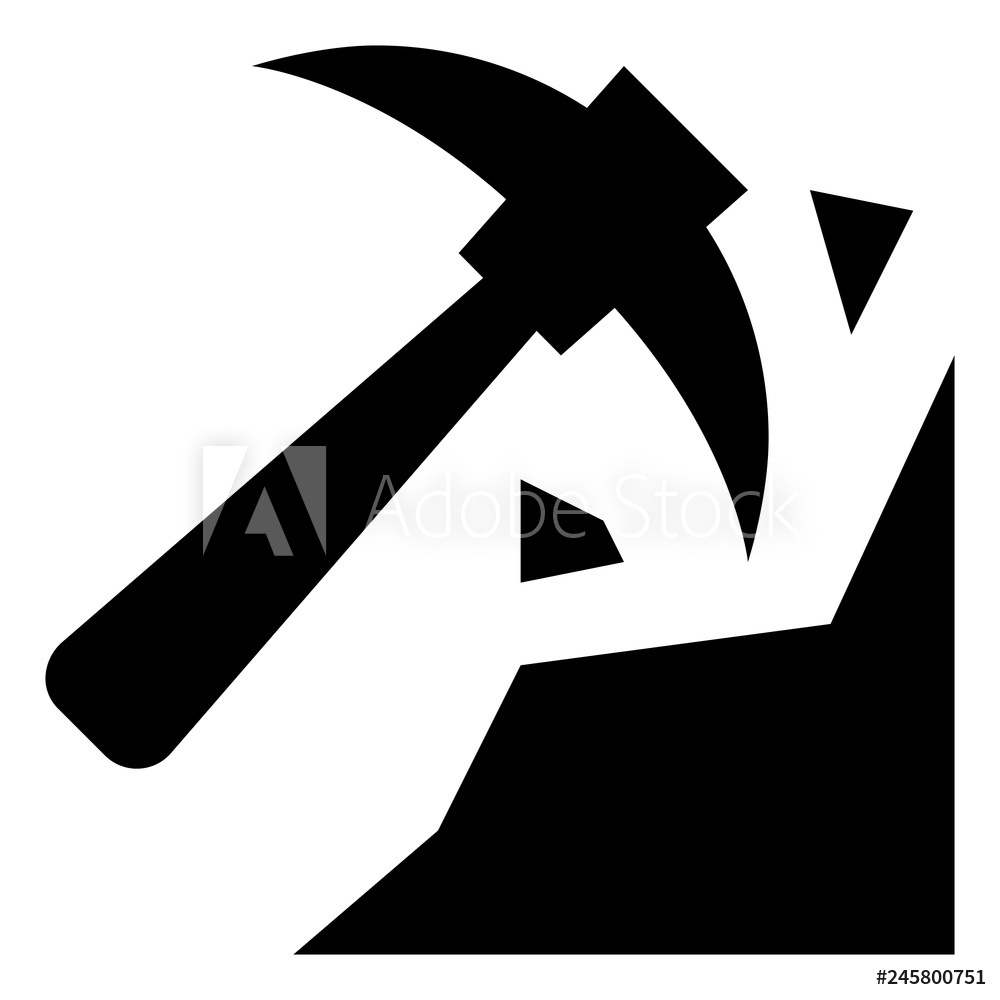 Photo Art Print Mining Pickaxe Vector Icon Europosters 1000x1000 Photo Art Print Mining Pickaxe Vector Icon Europosters