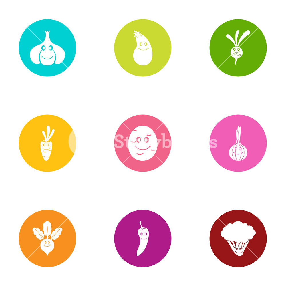 1000x1000 Pickle Icons Set Flat Set Of Pickle Vector Icons For Web