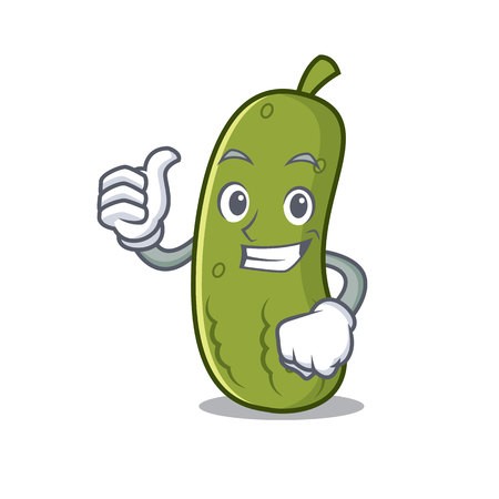 450x450 Thumbs Up Pickle Character Cartoon Style Vector Illustration