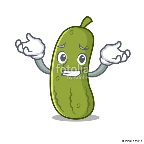 500x500 Grinning Pickle Character Cartoon Style Stock Image And Royalty