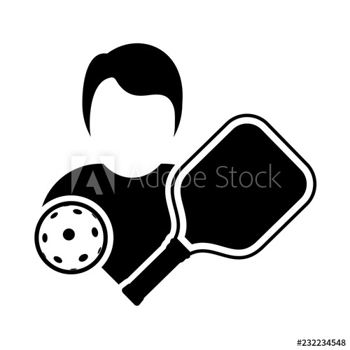 500x500 Pickleball Player Symbol