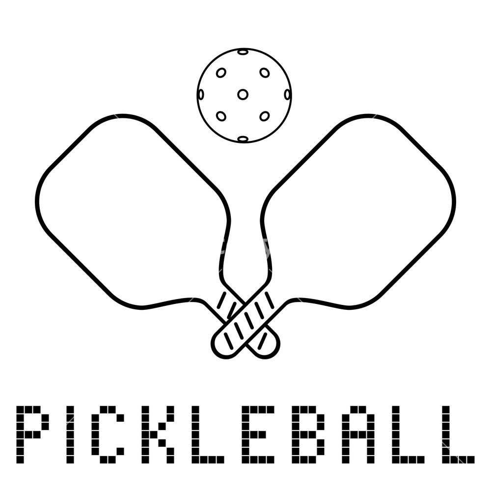 Pickleball Paddle Vector at Collection of Pickleball