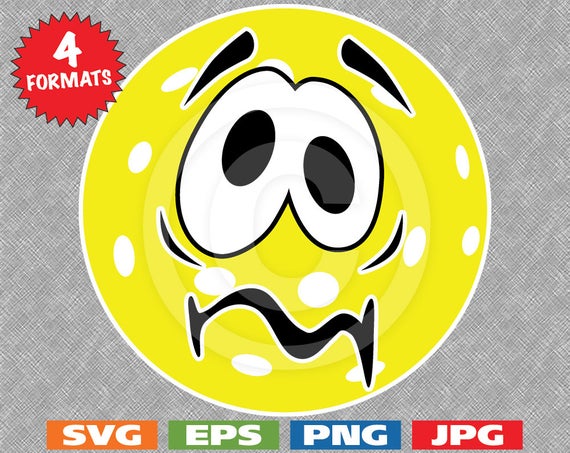 570x453 Pickleball Ball With Cartoon Face Cutting Plus Etsy