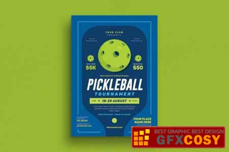 450x300 Pickleball Tournament Event Flyer Free Download Photoshop Vector