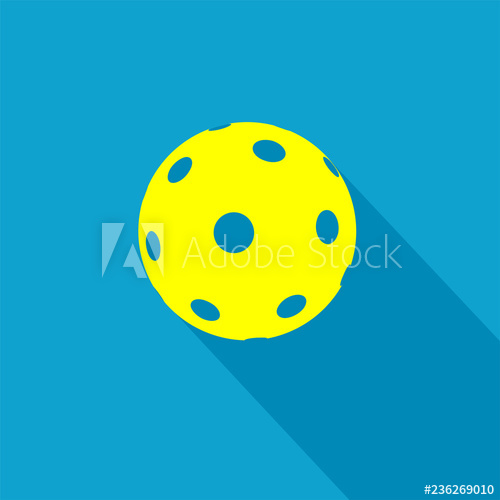 500x500 Pickleball And Floorball Ball Symbol Design