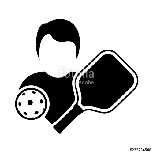 500x500 Pickleball Player Symbol Stock Image And Royalty Free Vector