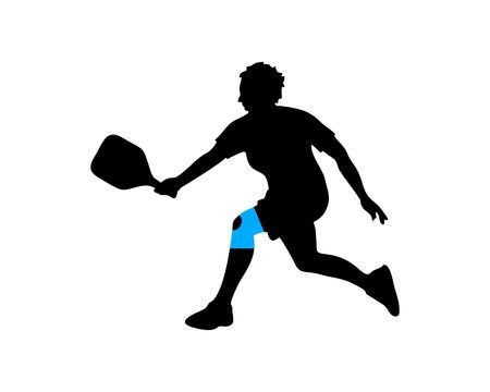 450x360 Pickleball Women Player Silhouette Royalty Free Vector Graphics