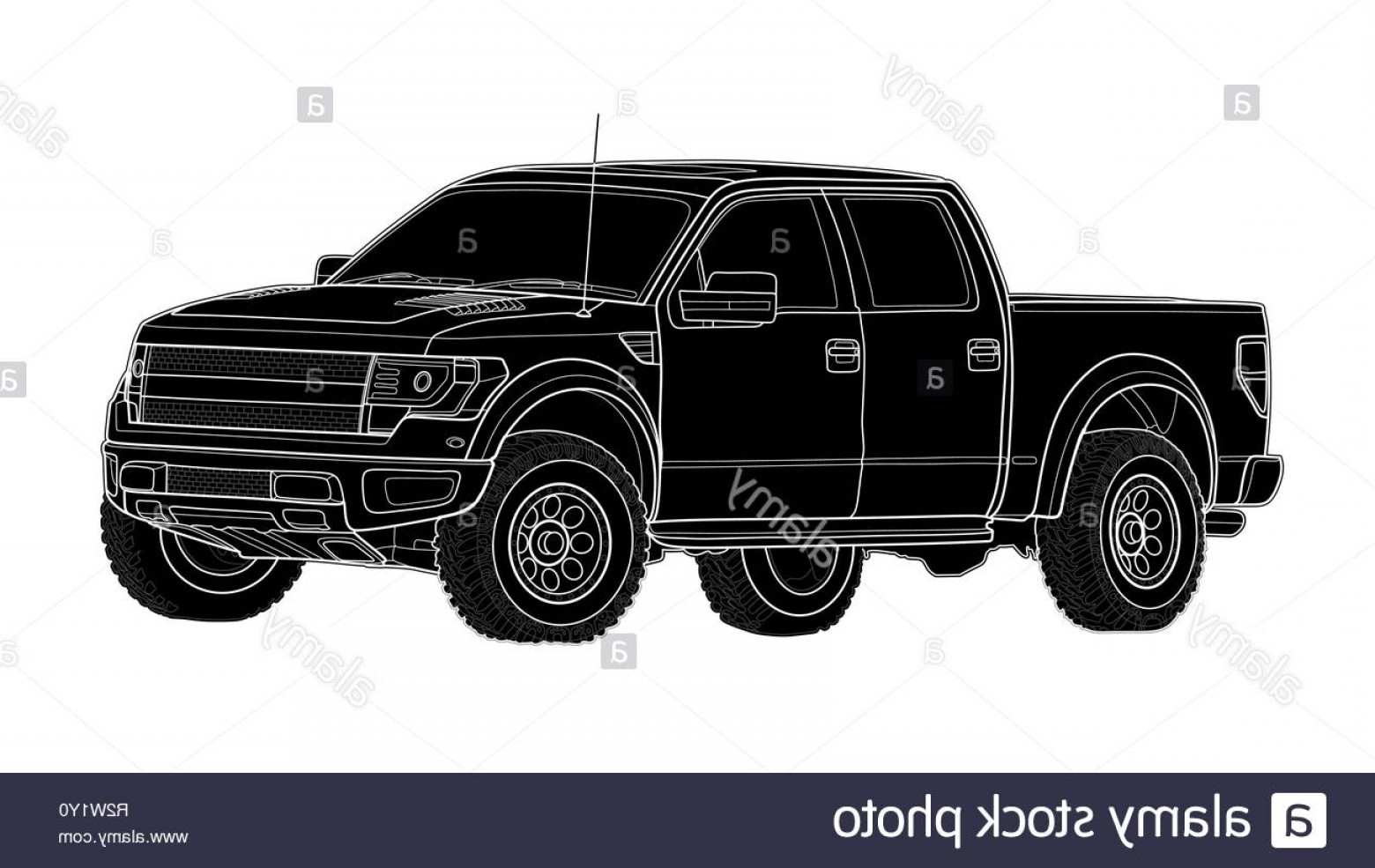 1560x985 Pickup Truck Vector Template Isolated On White Image Newwaysys