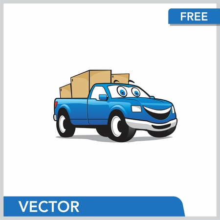 450x450 Free Cartoon Pickup Truck Vector Clipart Hqgraphics