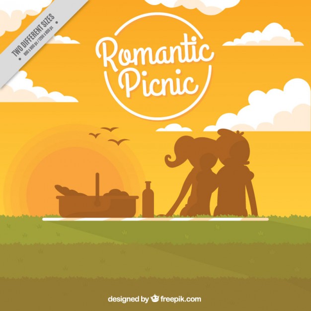 626x626 Romantic Picnic Background Vector Free Download