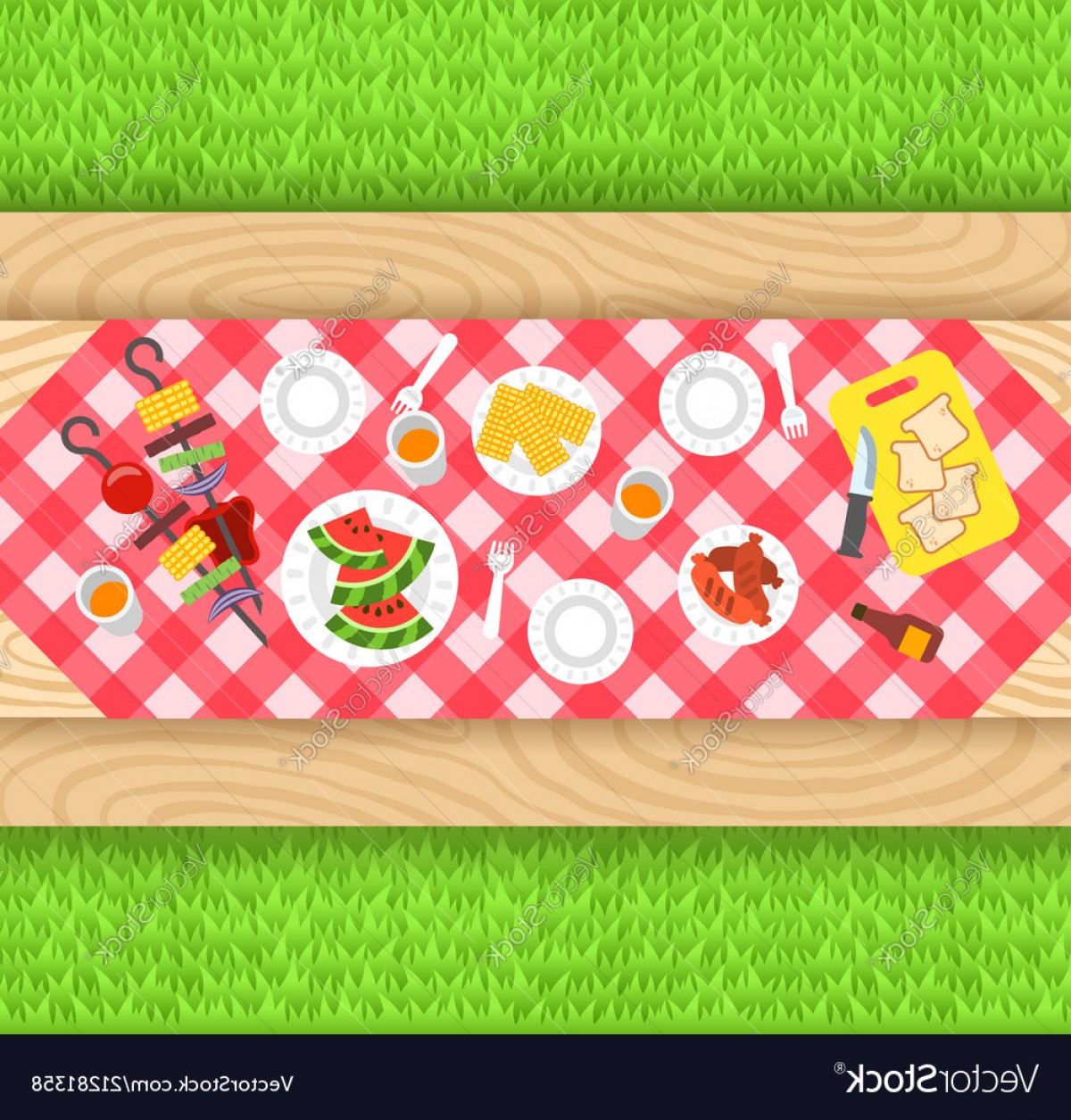 1200x1255 Vector Park Background Party Food Geekchicpro