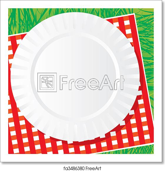 561x581 Free Art Print Of Picnic Background Vector Image Of A Plastic
