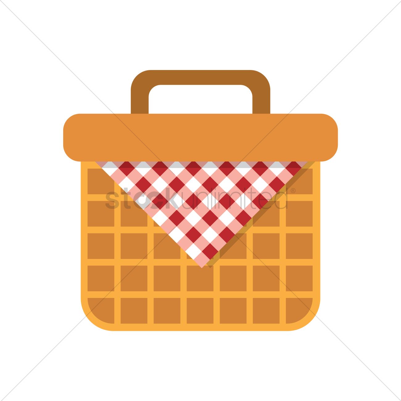 Picnic Basket Vector Image 1300x1300 Picnic Basket Vector Image