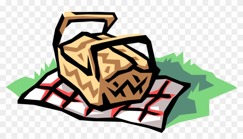 Vector Illustration Of Picnic Basket Or Picnic Hamper 840x481 Vector Illustration Of Picnic Basket Or Picnic Hamper