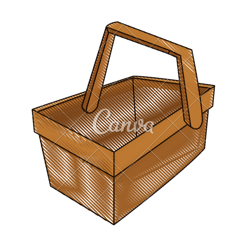 Cartoon Picnic Basket Vector 800x800 Cartoon Picnic Basket Vector