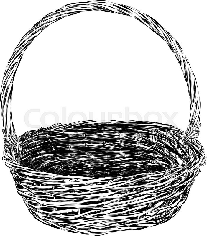 Hand Drawn Picnic Basket Isolated On Stock Vector Colourbox 702x800 Hand Drawn Picnic Basket Isolated On Stock Vector Colourbox