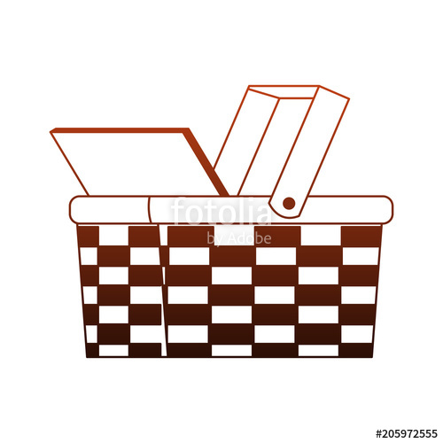 Open Picnic Basket Vector Illustration Graphic Design Stock Image 500x500 Open Picnic Basket Vector Illustration Graphic Design Stock Image