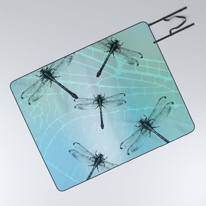 700x700 Dragonfly Vector Picnic Blanket