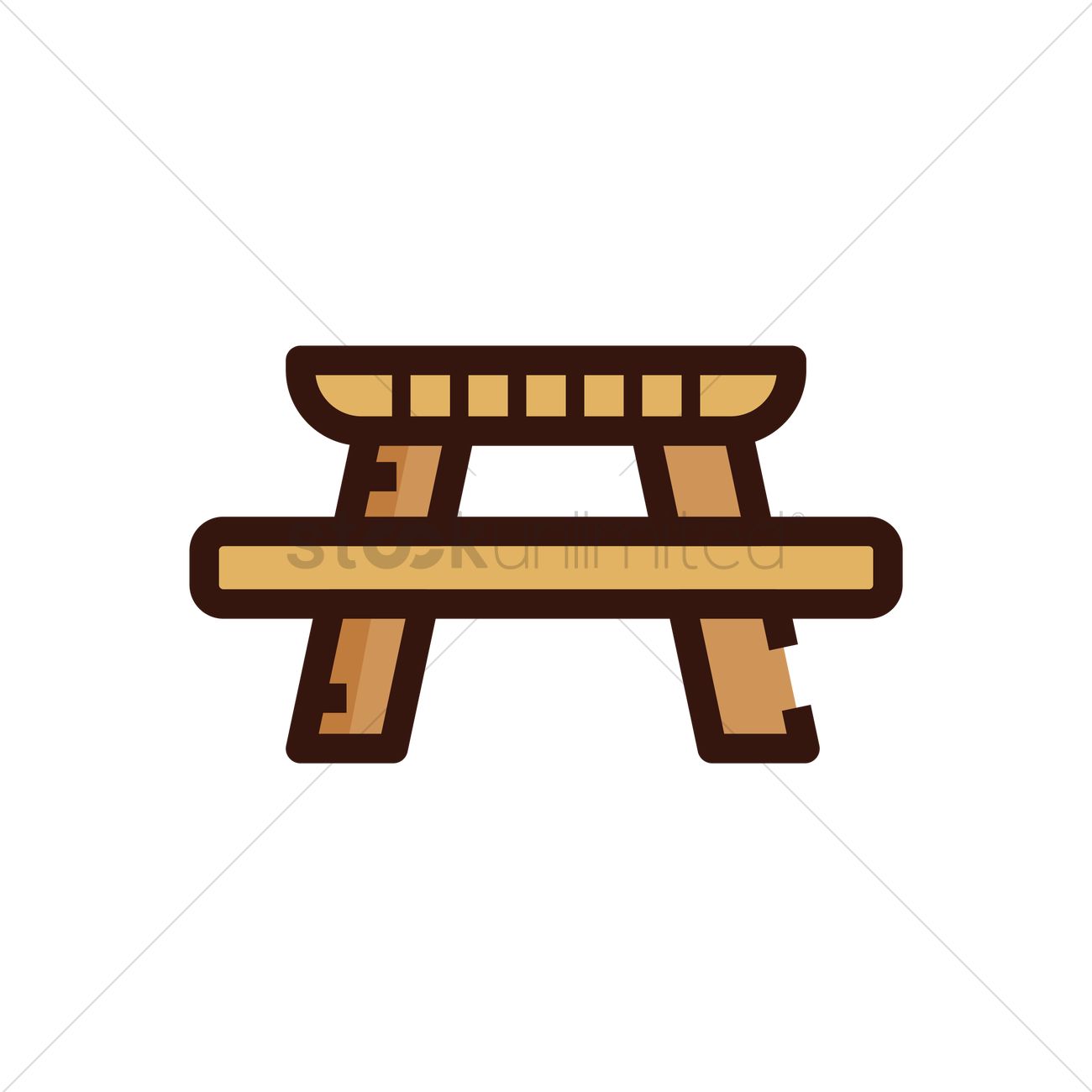 Picnic Table Vector Image 1300x1300 Picnic Table Vector Image