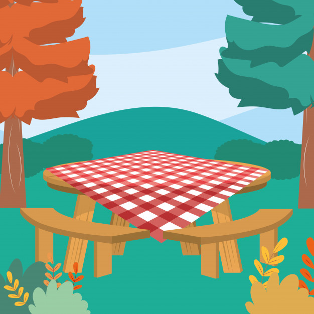 Picnic Table In Forest Vector Premium Download 626x626 Picnic Table In Forest Vector Premium Download