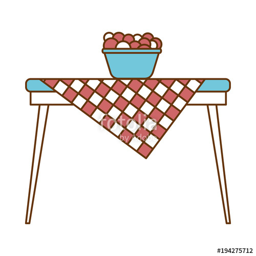 Picnic Table With Fruits In Bowl Vector Illustration Design Stock 500x500 Picnic Table With Fruits In Bowl Vector Illustration Design Stock