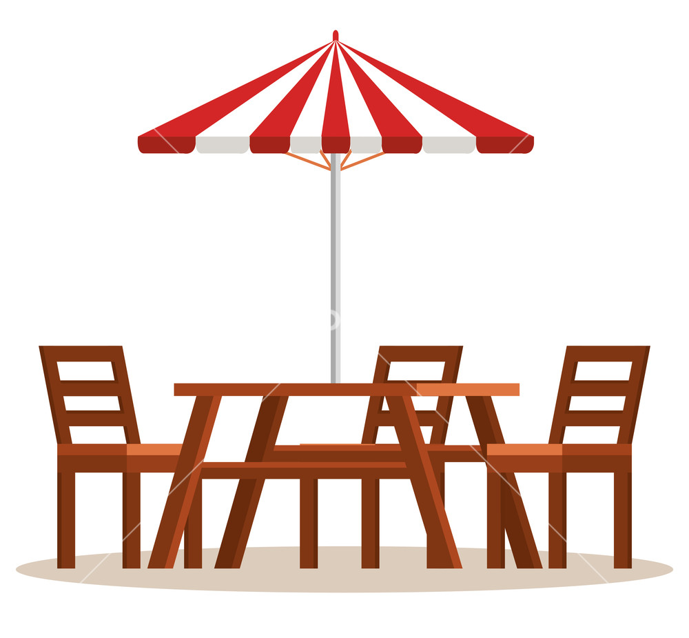 Picnic Table With Umbrella Scene Vector Illustration Design 1000x925 Picnic Table With Umbrella Scene Vector Illustration Design