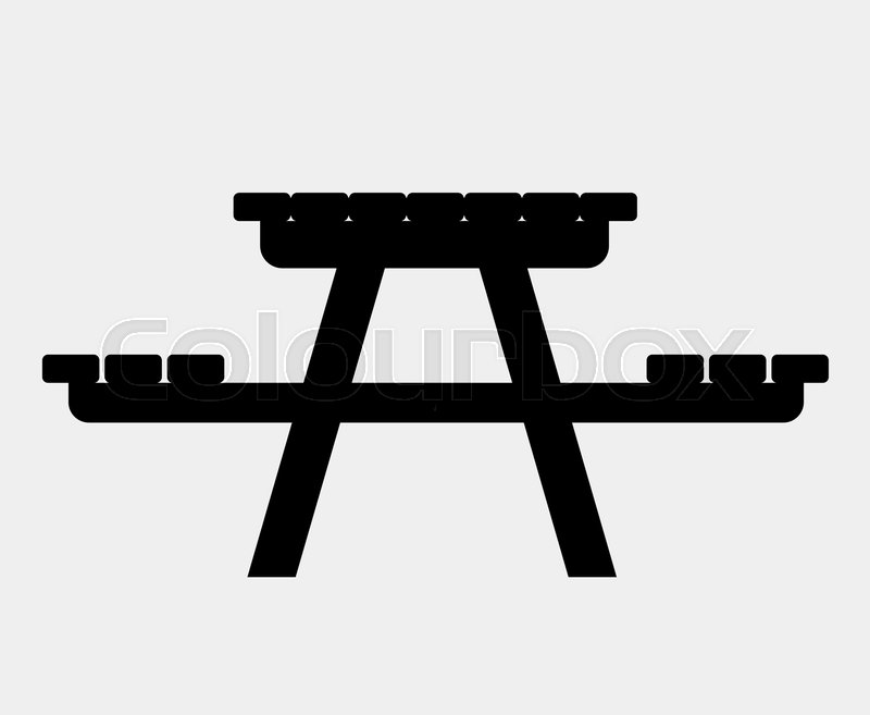 Camping Picnic Table Single Flat Icon Stock Vector Colourbox 800x657 Camping Picnic Table Single Flat Icon Stock Vector Colourbox
