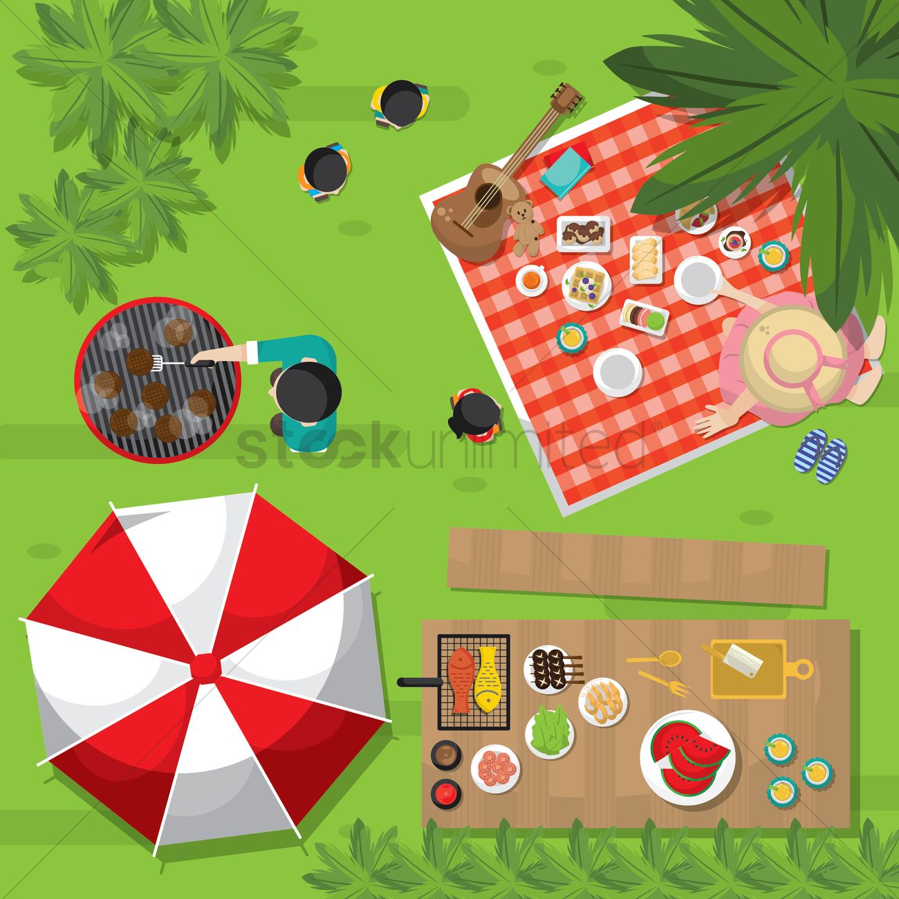 1300x1300 Picnic Vector Image