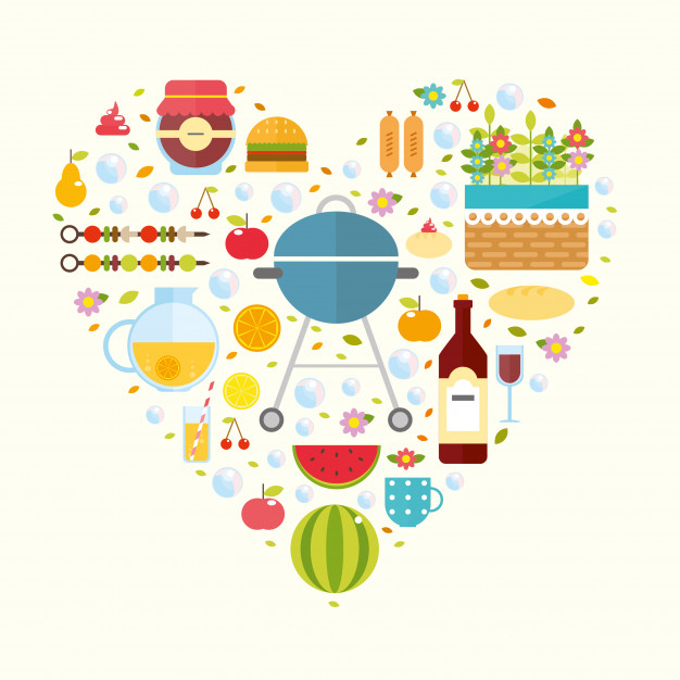 626x626 Summer Picnic Vector Free Download