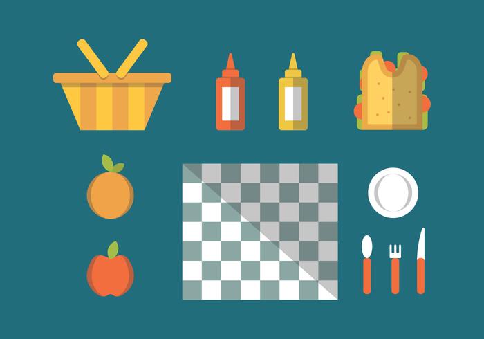 700x490 Free Family Picnic Vector Illustrations