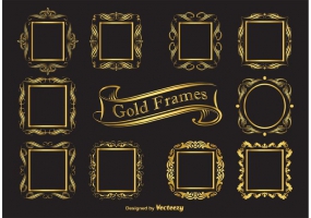 285x200 Gold Vector Frames Free Vector Graphic Art Free Download