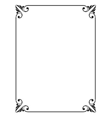 380x400 Simple Ornamental Decorative Frame Vector Formal Frame, Free