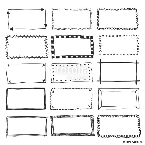 500x500 Vector Doodle Frame Borders Stock Image And Royalty Free Vector