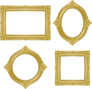 378x368 Antique Gold Frame Vector Free Vector Download