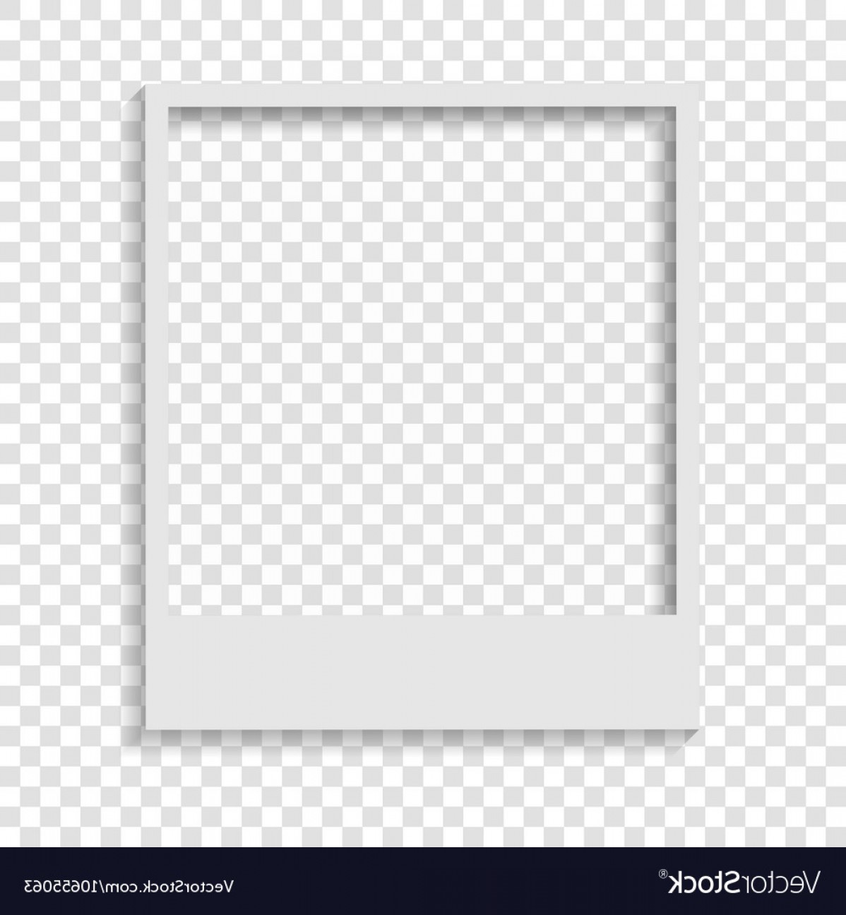 1198x1296 Blank Transparent Paper Polaroid Photo Frame Vector Handandbeak