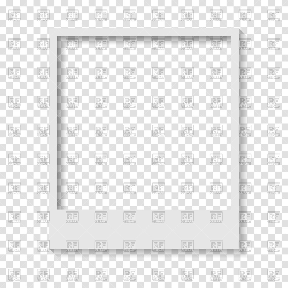 1200x1199 Blank Transparent Paper Polaroid Photo Frame Vector Image