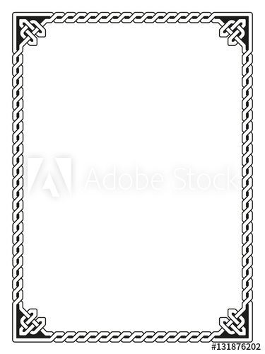 375x500 Decorative Celtic Frame Vector Illustration